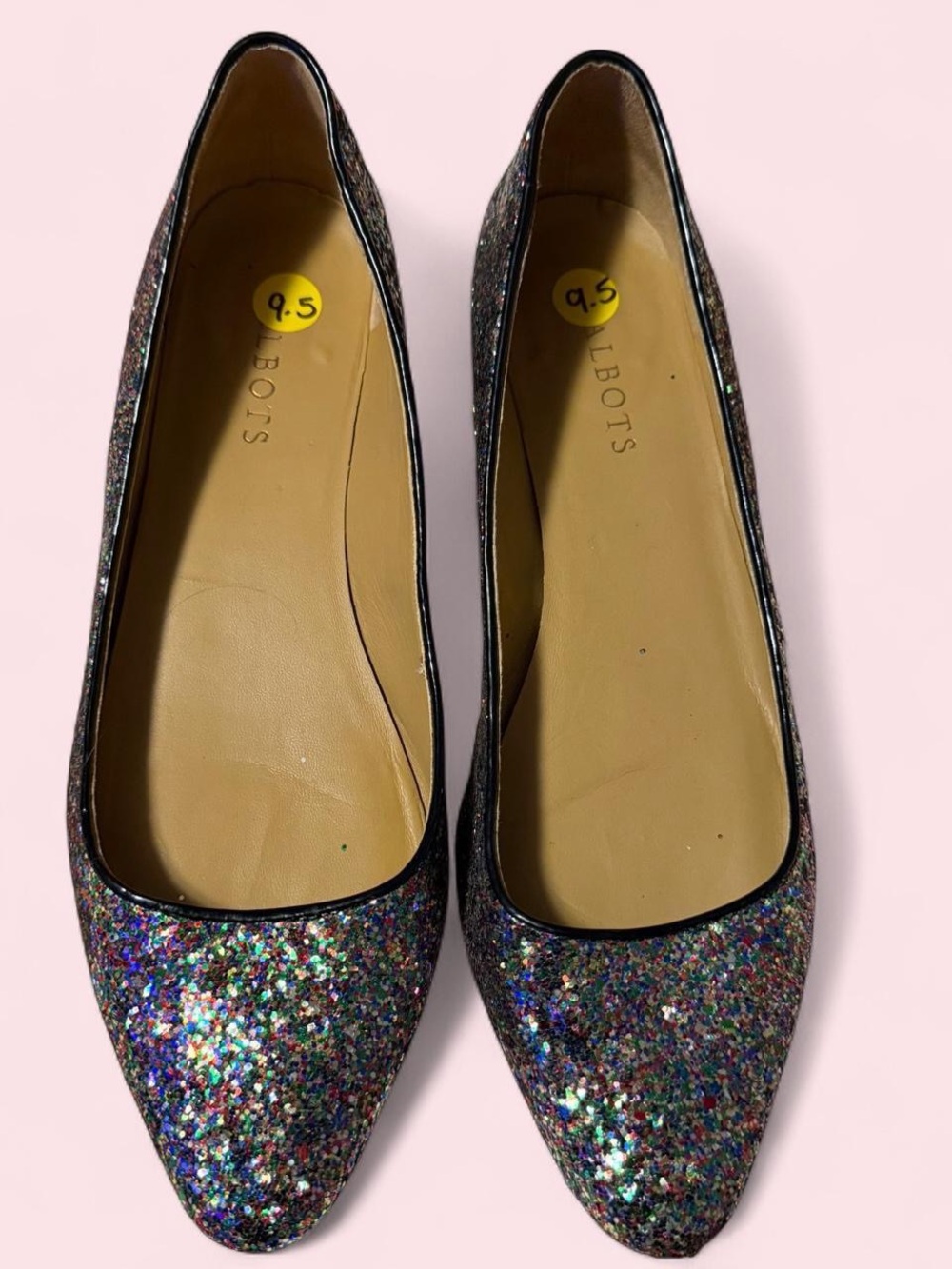 Talbots Multicolor Glitter Pointed-Toe Flats